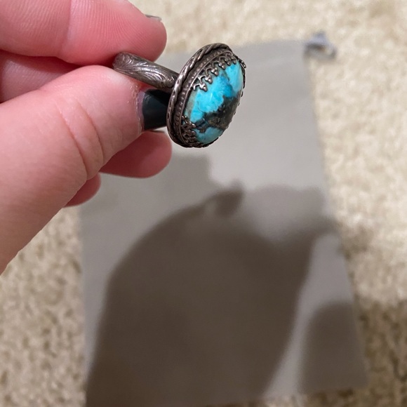 Vintage real turquoise ring - Picture 2 of 6